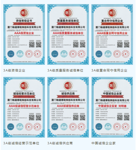 3A級企業(yè)信用認證